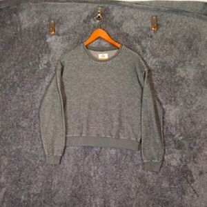 Marine Layer Birdseye Gree Crewneck Cropped Sweatshirt Size Medium